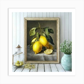 Lemons On A Branch Art Print