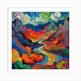 River Of Color Art Print