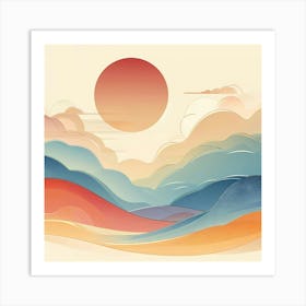 Abstract Landscape Painting 11 Art Print