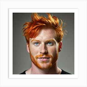 Male Ginger Hair Man Redhead Unique Distinctive Fiery Vibrant Bright Bold Striking Stando (2) Art Print