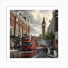 London Street Scene  Art Print