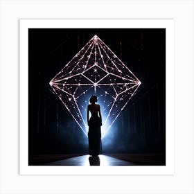 Woman Standing In Front Of A Diamond Art Print