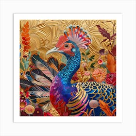 Patchwork Quilted Turkey 2 Art Print