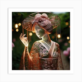 Creativel Geisha Illustration 110 Art Print