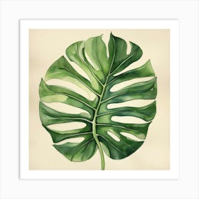 Monstera leaf 3 Art Print