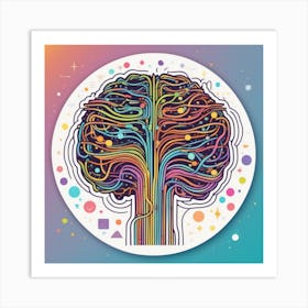 Colorful Brain 3 Art Print