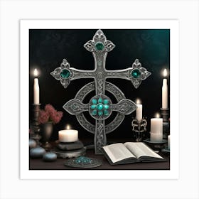 Emerald Cross 1 Art Print