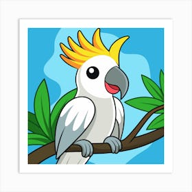 Cockatoo illustration 1 Art Print