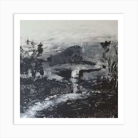 Landscape In Black And White Art Print