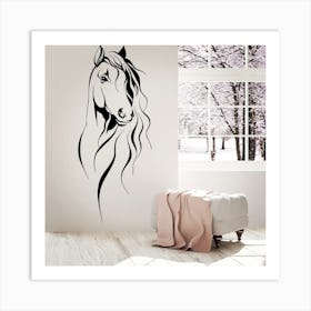 Horse Head Wall Decal Art Print