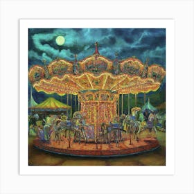 The Dark Carousel Art Print