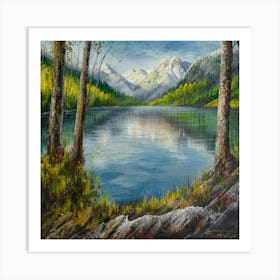 Lake In The Mountains 11 Art Print