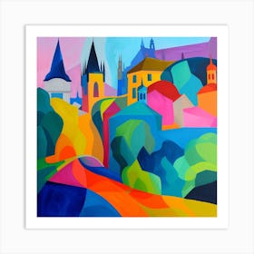 Abstract Travel Collection Prague Czech Republic 4 Art Print