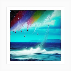 Rainbow Over The Ocean Art Print