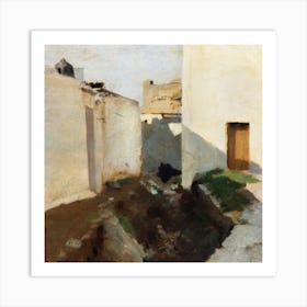 White Walls In Sunlight Square Art Print