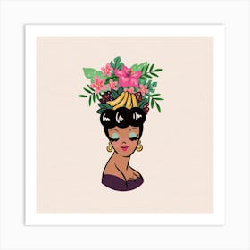 Fruity Flower Head Vase – Art Print Art Print