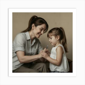 Mother And Daughter Art Print