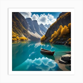 Fjord Lake Art Print