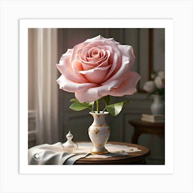 Rose In A Vase 1 Art Print