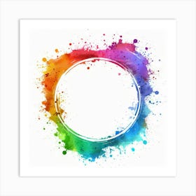 Watercolor Splatter Background 1 Art Print