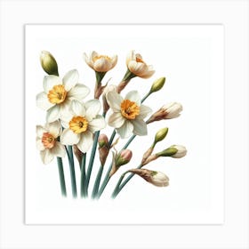 Flowers of Narcissus Art Print