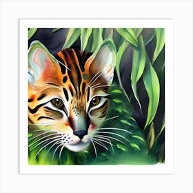 Beautiful Jungle Cat Art Print