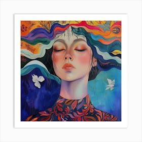 Dreaming Woman Art Print