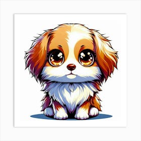 Cute Dog Painting Art Print