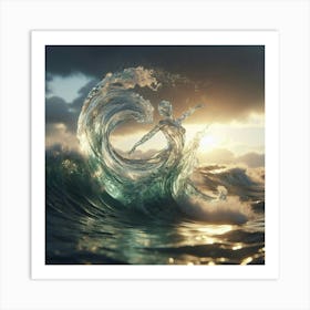 Water Wave Art Print