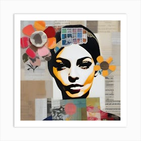 Collage - Portrait Of A Woman Art Print