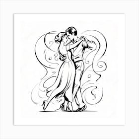 Tango Dancers Art Print