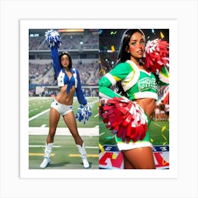 Cheerleaders 2 Art Print