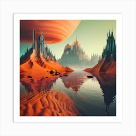 Desert Landscape - Desert Stock Videos & Royalty-Free Footage 5 Art Print