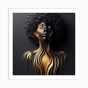 Portrait Of A Black Woman Art Print