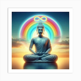 Rainbow Buddha 1 Art Print