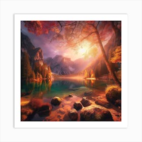 Autumn In The Mountains Art Print