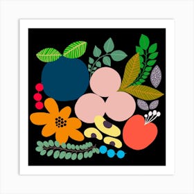 Fruit Print Square Art Print