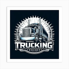 Trucking Business Logo Art Print