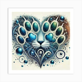 Heart Of A Cat 1 Art Print