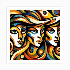 Abstract Of Women Art Print