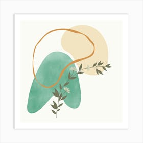 Flower With A Leaf Art Print