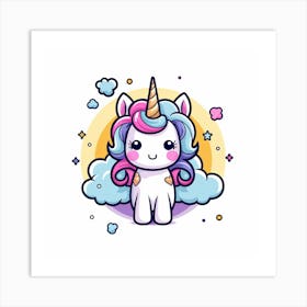 Cute Unicorn 470 Art Print