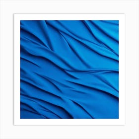 Abstract Blue Fabric Art Print