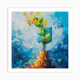 Tree In A Glass Startup Art Print