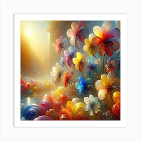 Colorful Flowers 4 Art Print