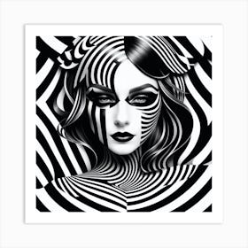 Black And White Zebra Print 2 Art Print