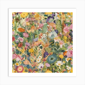 Flowers In The Garden 6 Art Print