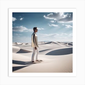 Man In The Desert 77 Art Print