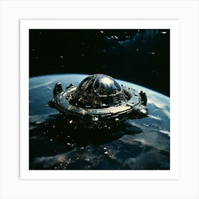 Alien Spaceship Art Print