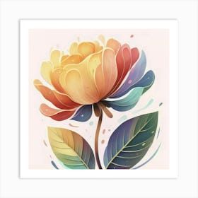 Watercolor Flower 1 Art Print